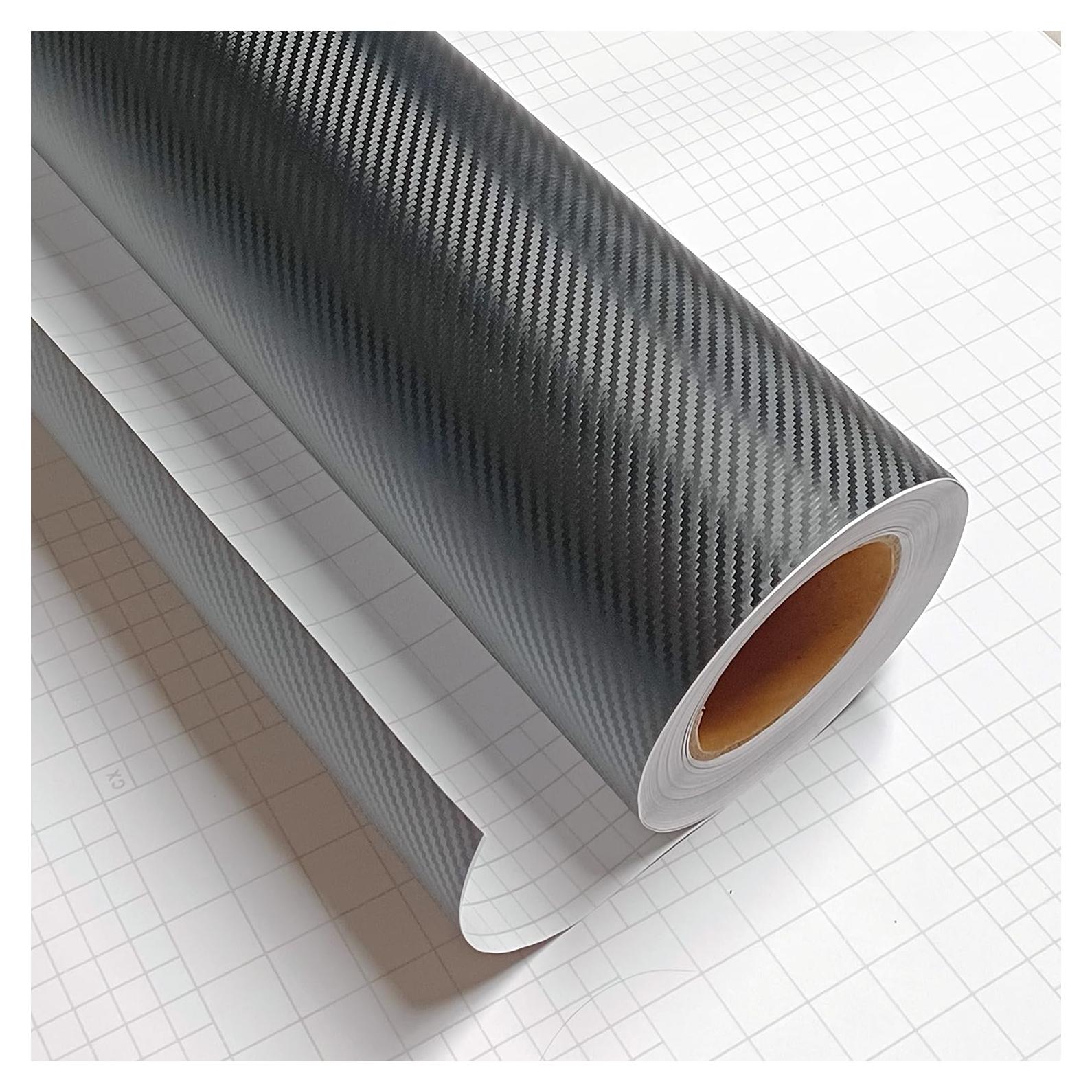 Vinilo Fibra de Carbono 3D Negro F & B LED LIGHTS 30.48x152.4 cm