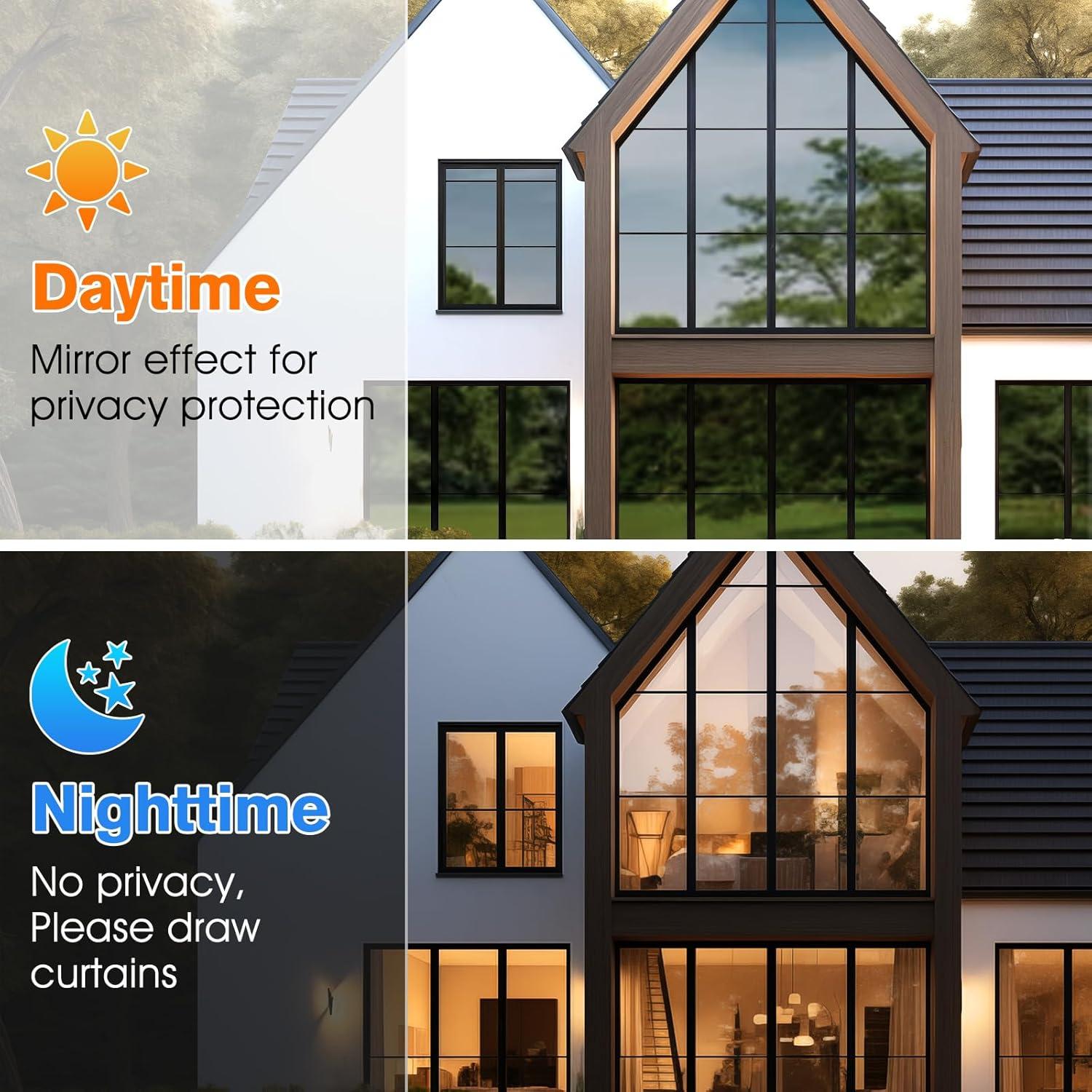 Película de Privacidad Haton 44.5x200cm, Control UV y Calor