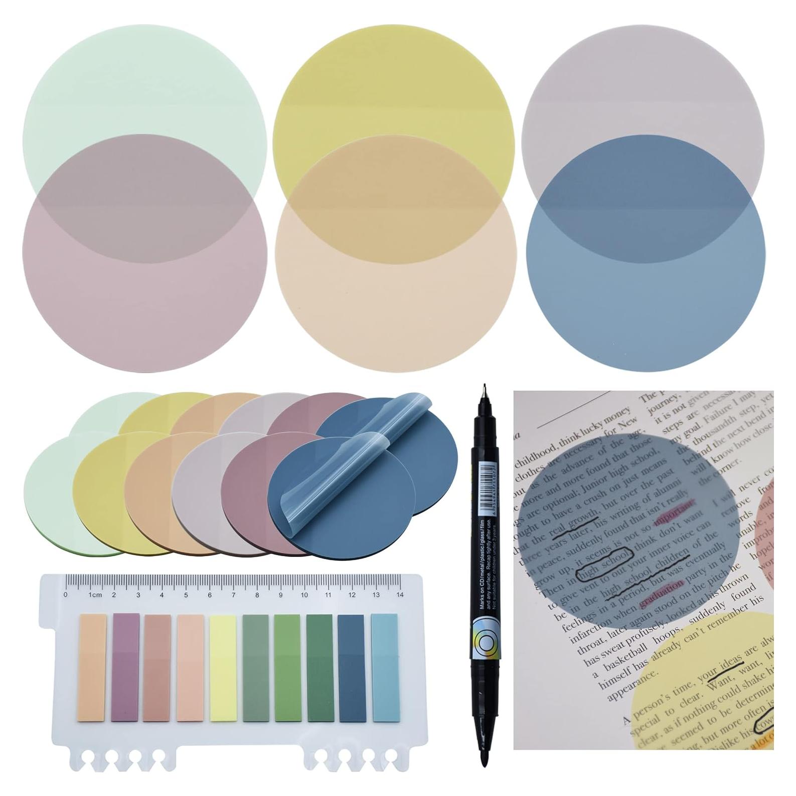 Notas Adhesivas Transparentes YOUDEFUL 800 Pcs 7cm Redondas