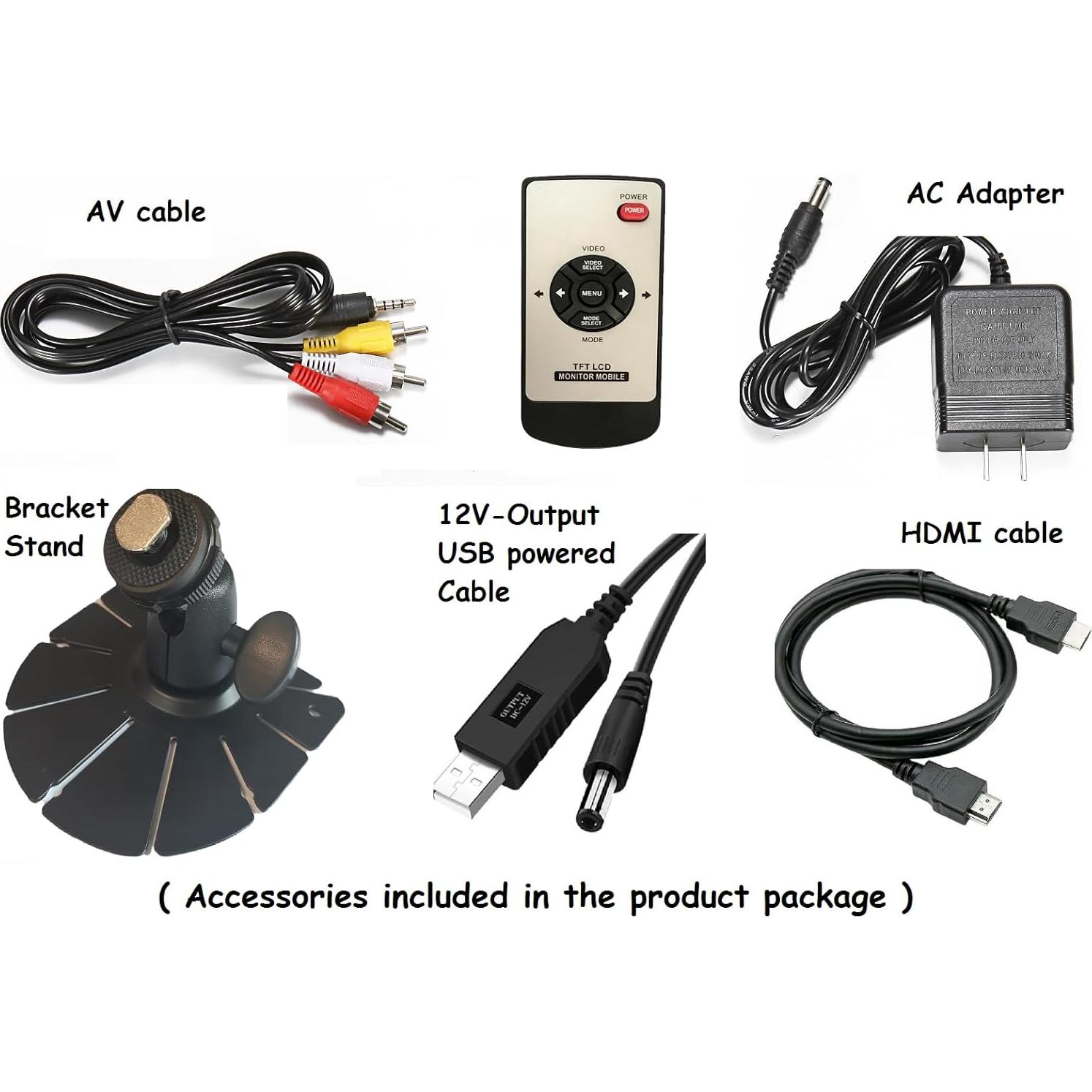 Monitor LONCEVON 7" HDMI VGA 1080P con altavoces