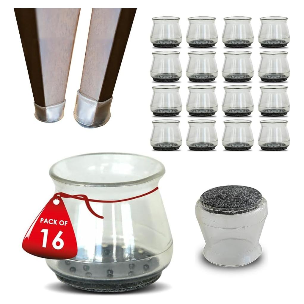 16 Protectores de Suelo de Silicona Xwhare Antideslizantes