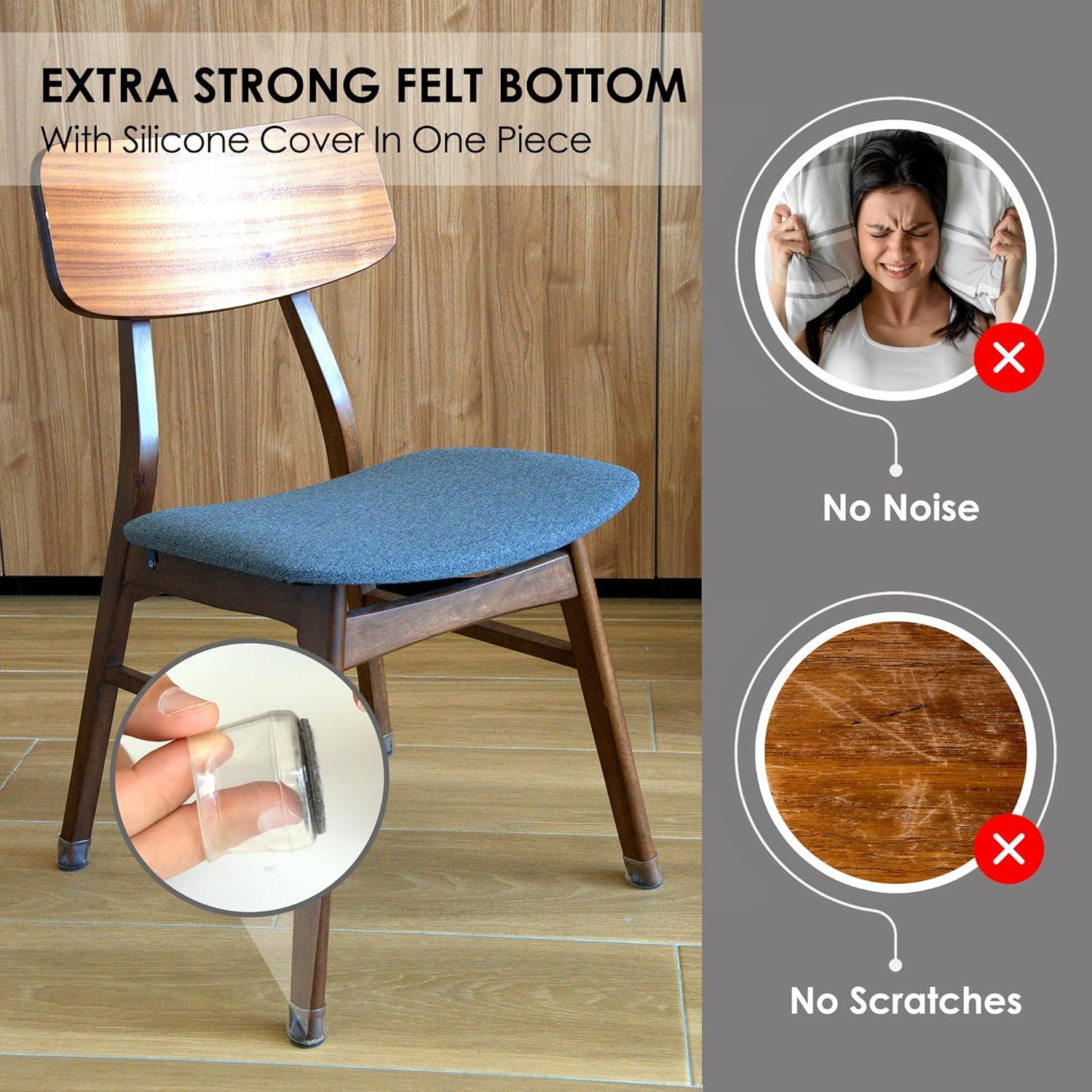 16 Protectores de Suelo de Silicona Xwhare Antideslizantes