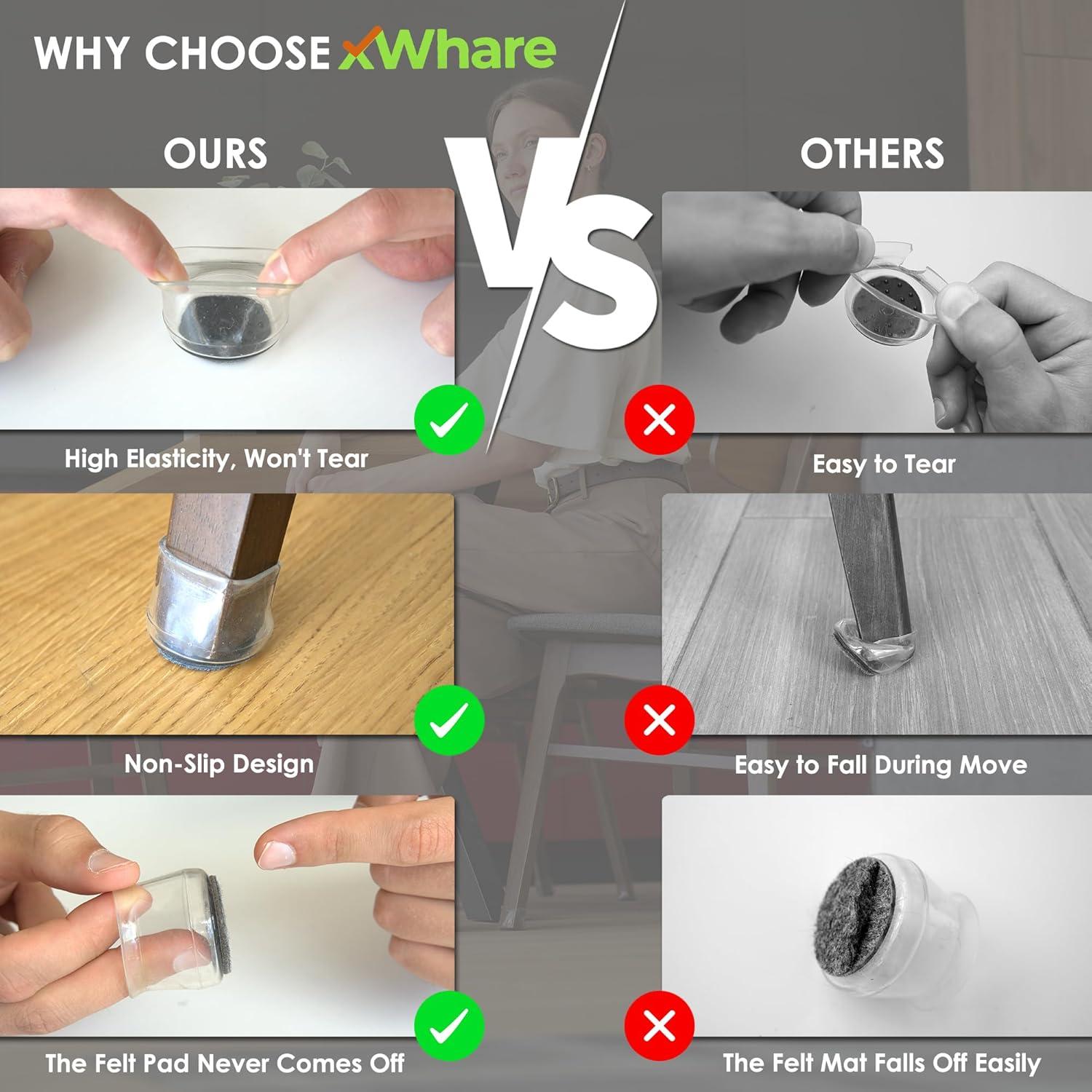 16 Protectores de Suelo de Silicona Xwhare Antideslizantes