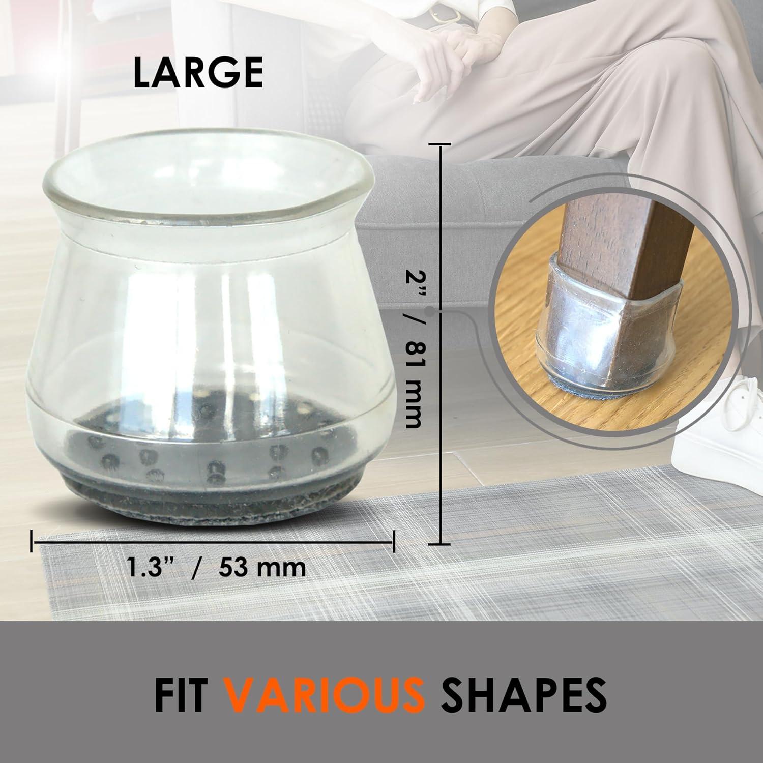 16 Protectores de Suelo de Silicona Xwhare Antideslizantes