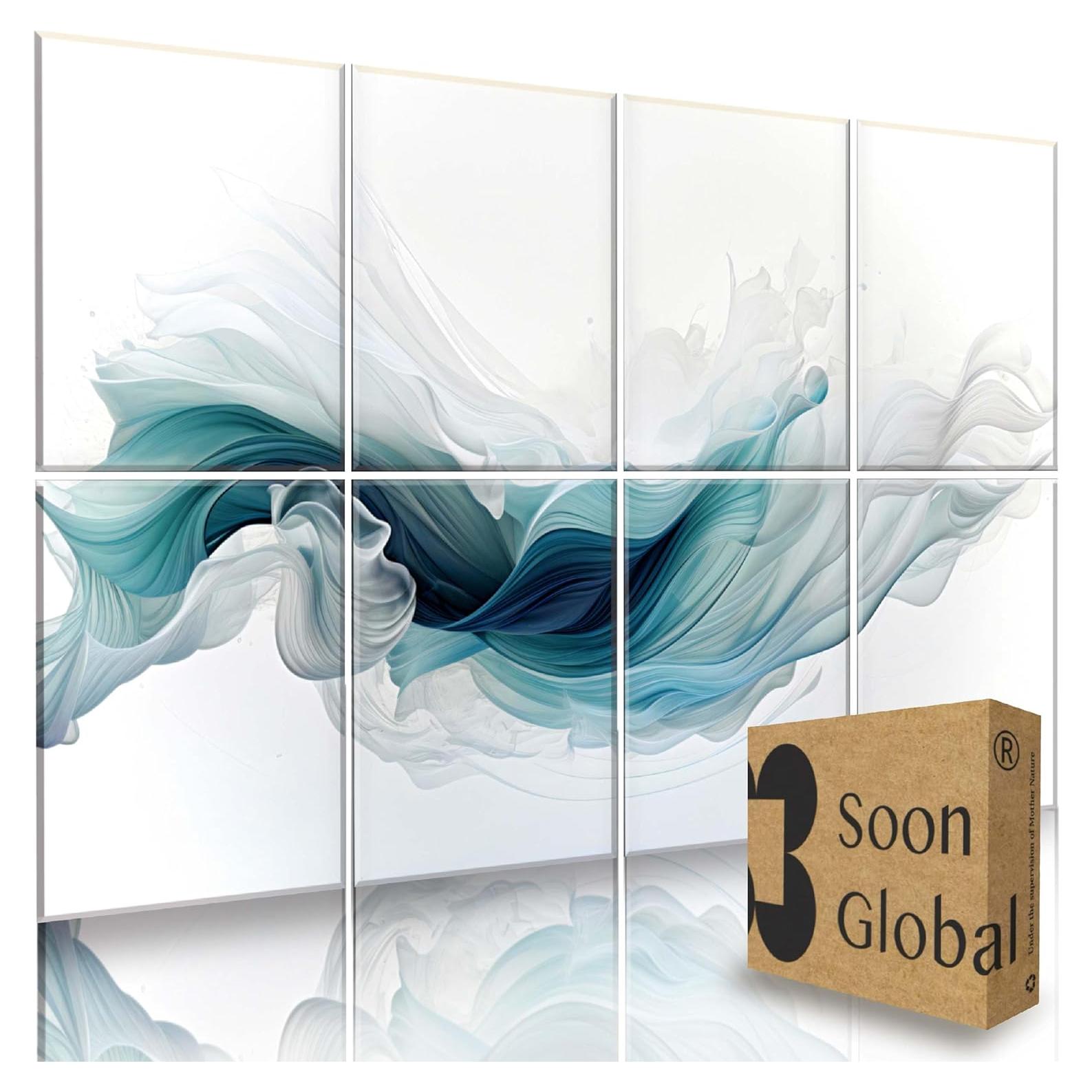 Paquete de 8 Paneles Acústicos 121.9 x 81.3 cm Iluminación Etérea