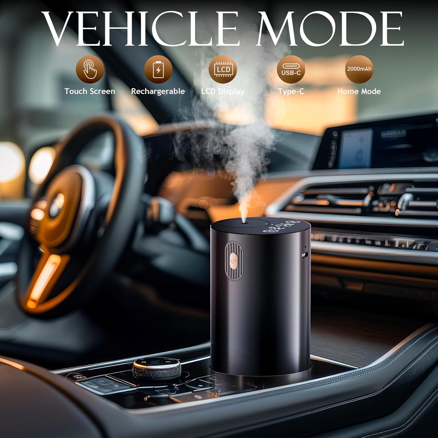 Difusor de Aceite Esencial Sin Agua JUANANIUG Negro 2000mAh