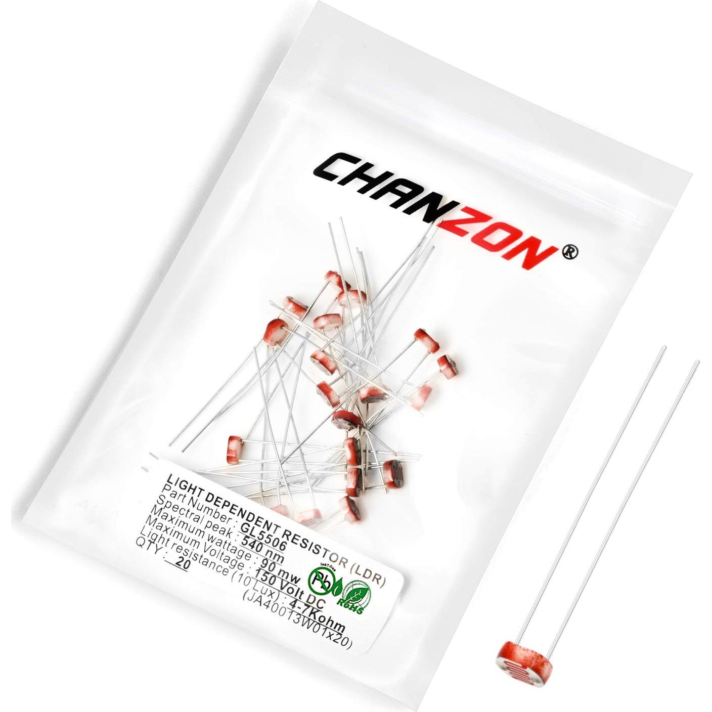 Resistores LDR Sensibles a la Luz CHANZON 5mm 20 Piezas