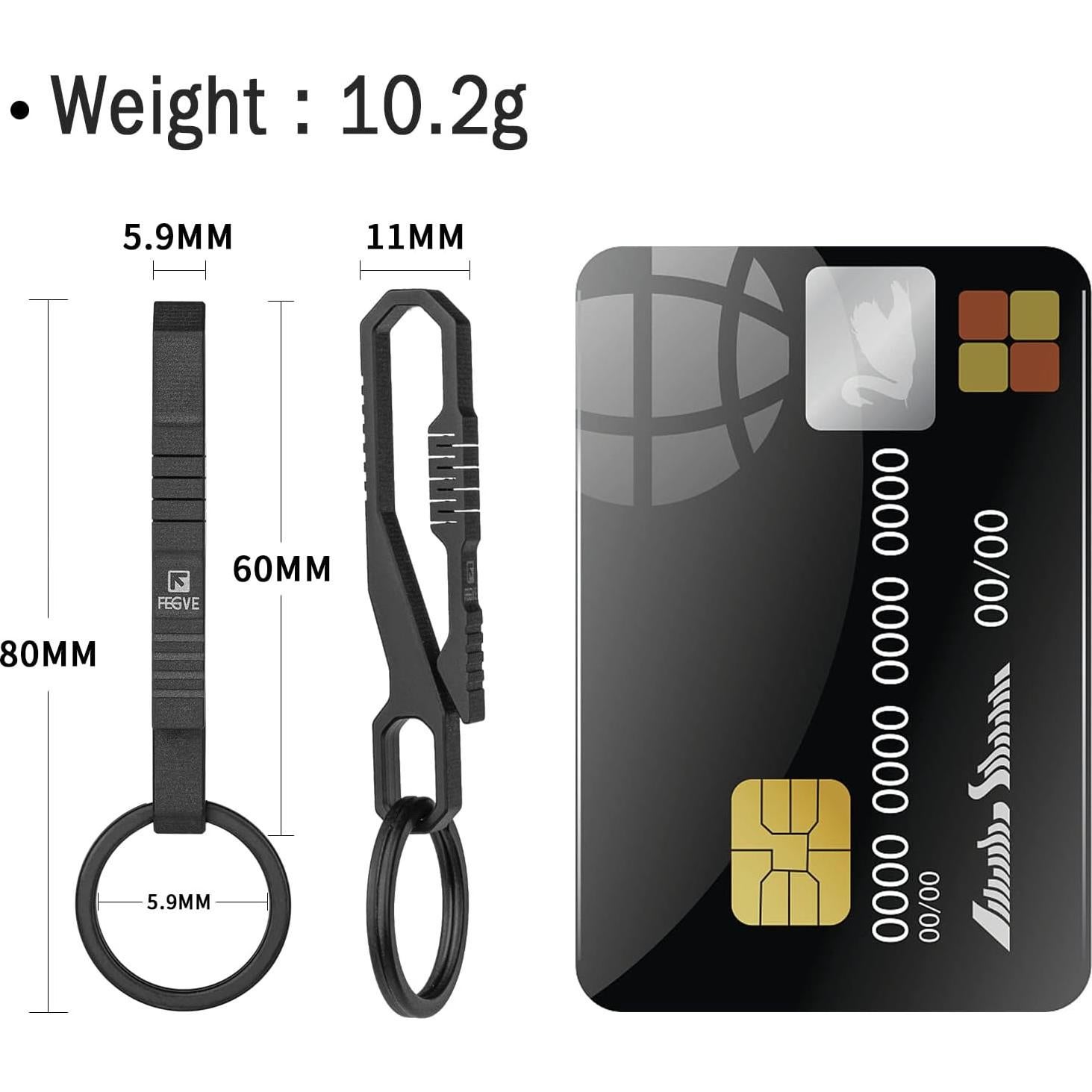 Clip de Llave TISUR de Titanio con Anillo de 25mm - Regalo Ideal