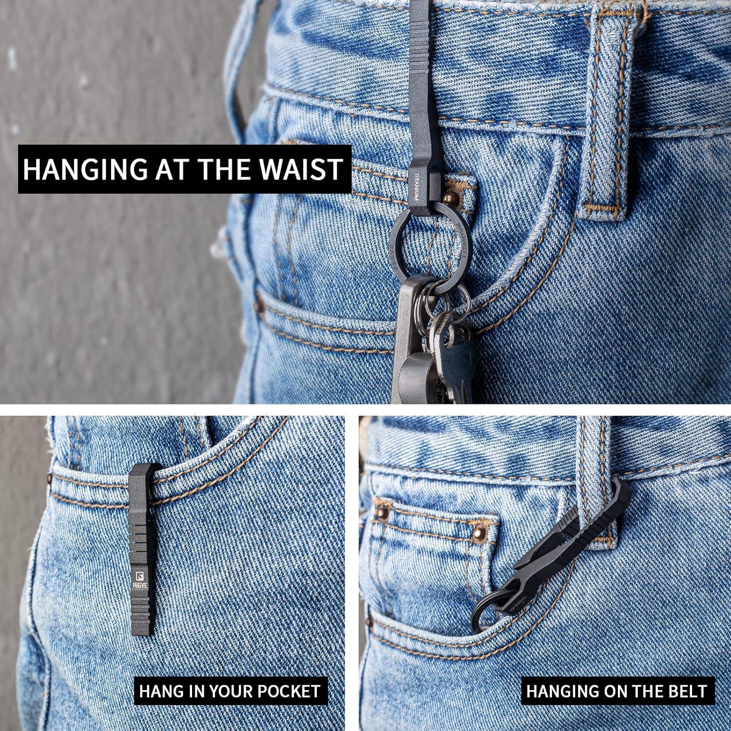 Clip de Llave TISUR de Titanio con Anillo de 25mm - Regalo Ideal