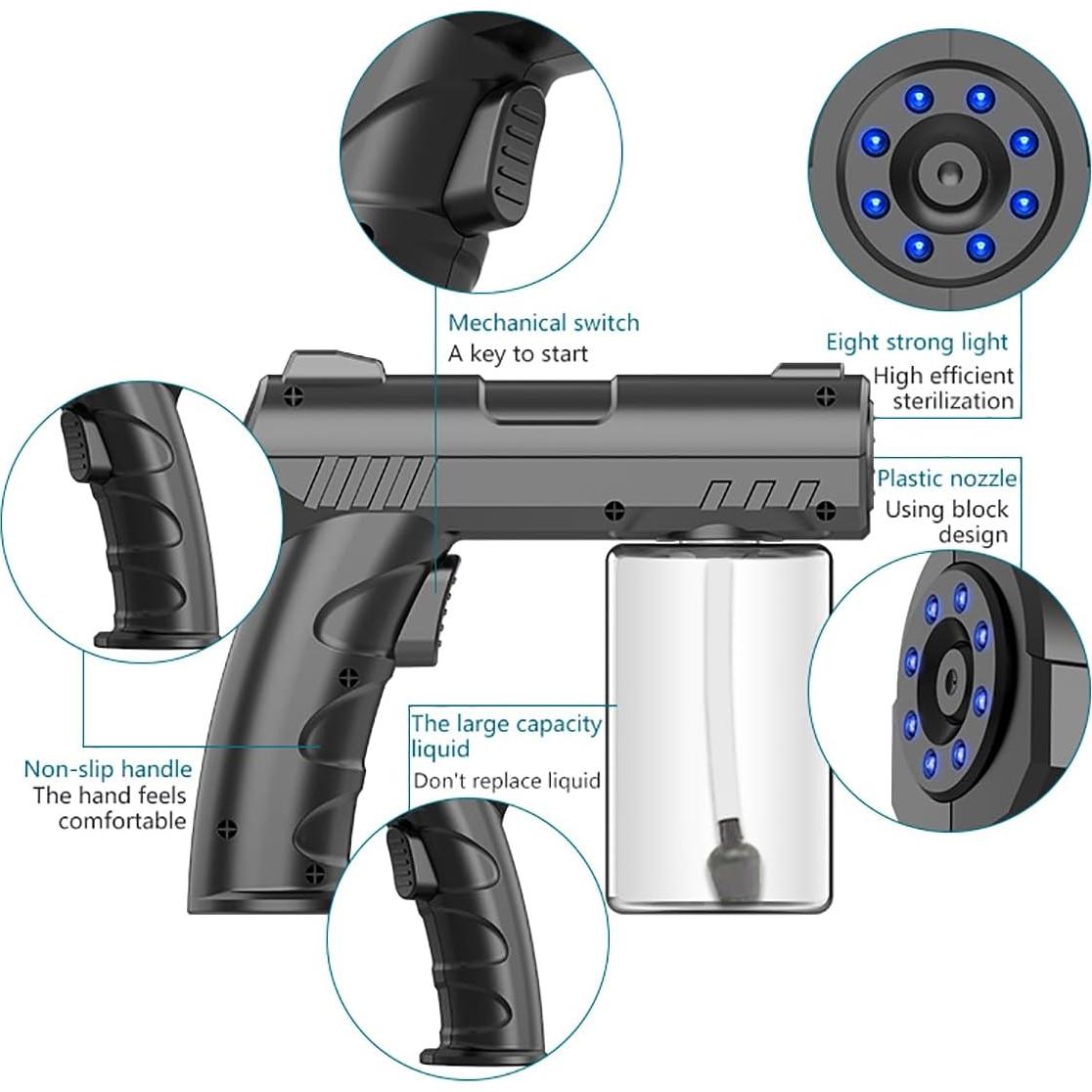 Atomizador Eléctrico de Mano Genérico K7 240g Luz Azul