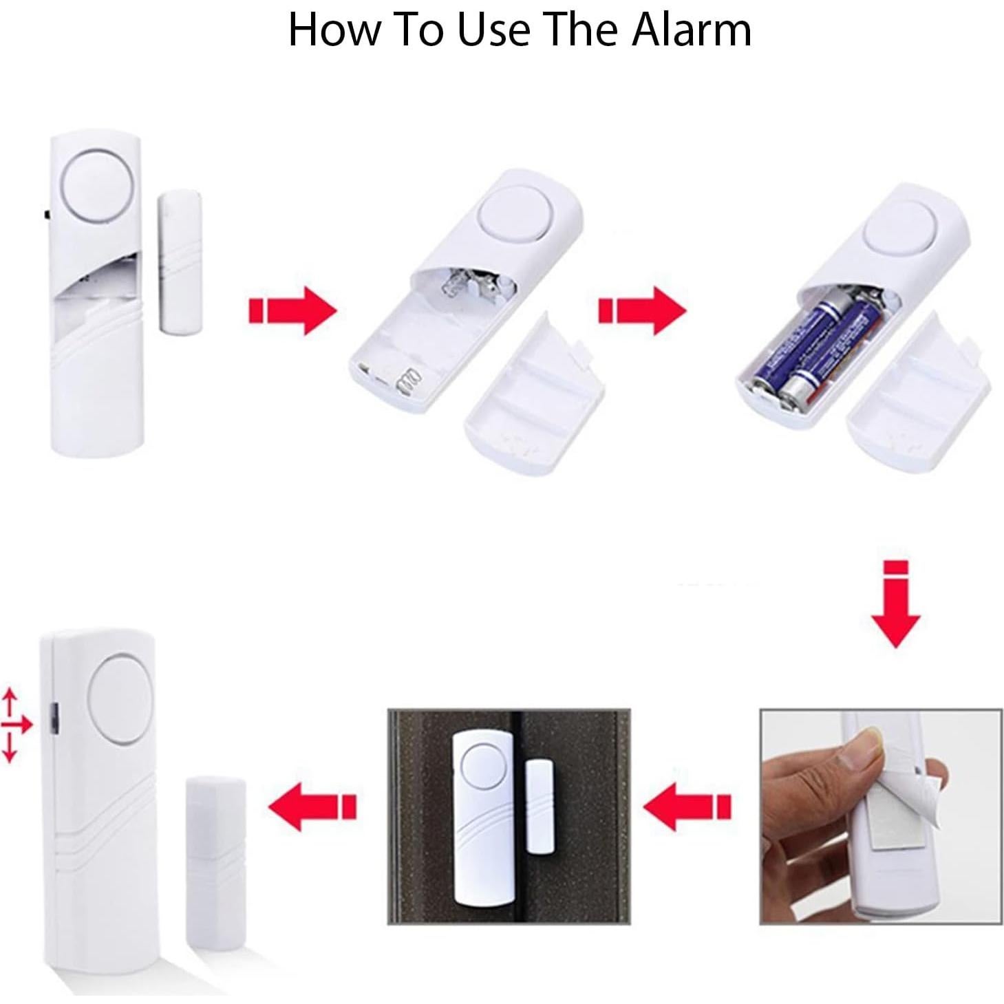 Alarma de Puerta y Ventana WimuPath 90dB - 12 Paquete
