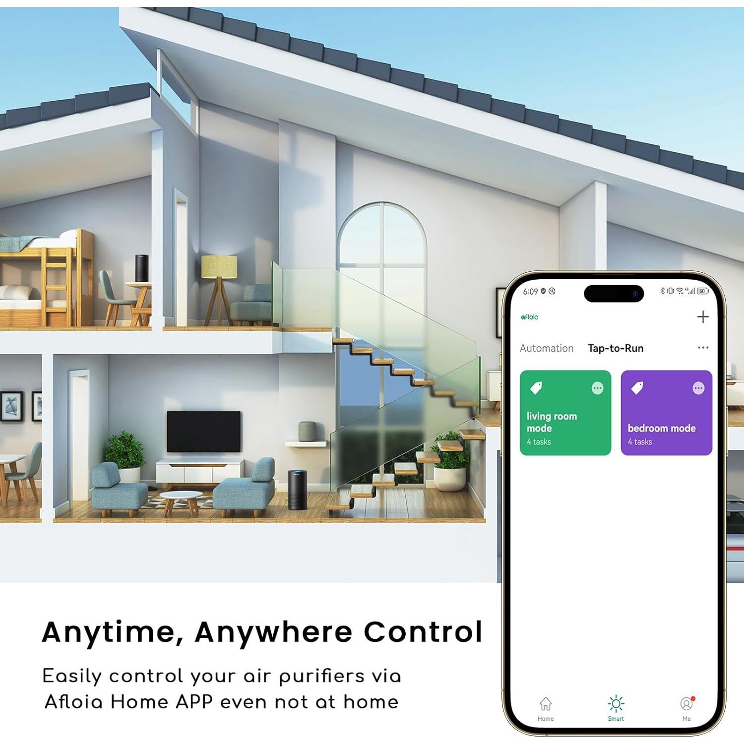 Purificador de Aire Inteligente Afloia Kilo Plus 3 en 1 WiFi 2.27kg