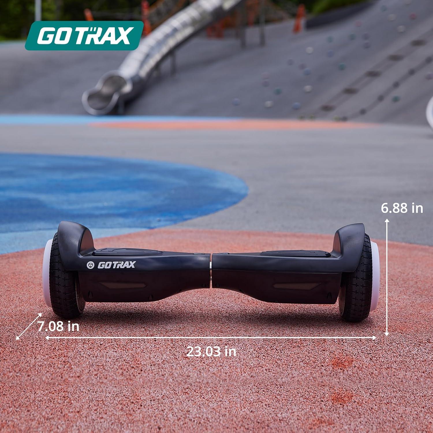 Gotrax Hoverboard with 6.5" LED Wheels & Headlight, Max 4/5 Miles Range, 6.2mph Power by Dual Brushless Motor, UL2272 Certified and 50.4Wh/65.52Wh Battery Self Balancing Scooters for 44-176lbs Kids