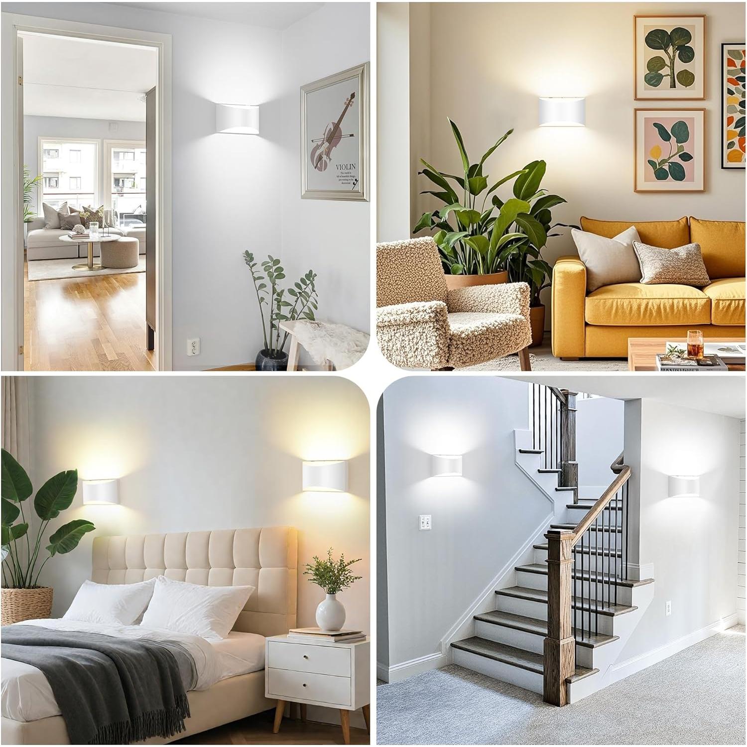 Apliques de Pared Inalámbricos FOLKSMATE Set de 2 Recargables