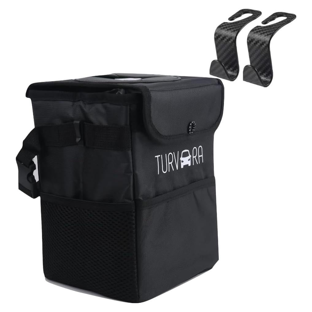Bolsa de Basura para Auto Turvara 6L Impermeable con Ganchos