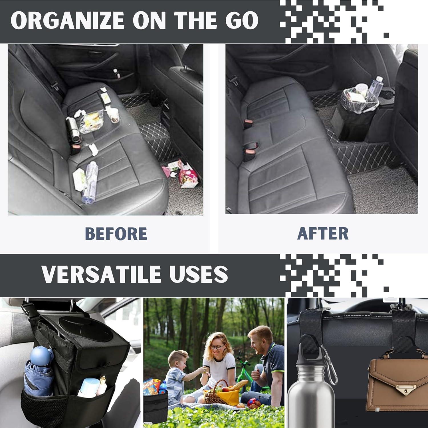 Bolsa de Basura para Auto Turvara 6L Impermeable con Ganchos