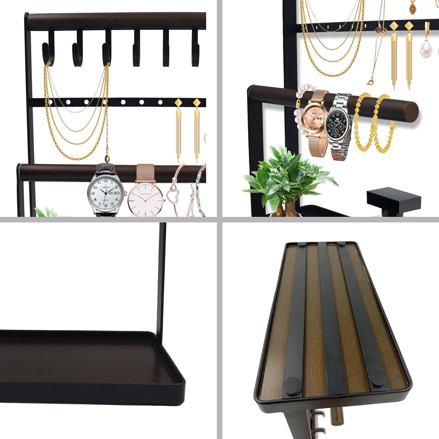 Organizador de Joyería Sanshaoye Negro 3 Niveles para Collares