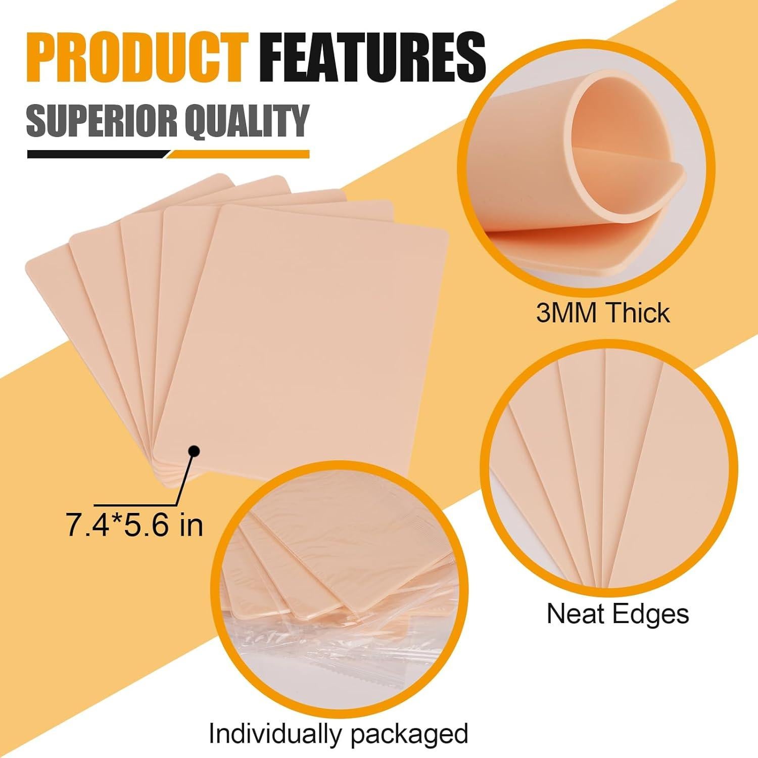 Kit de Piel de Práctica de Tatuaje 3MM + 10 Papeles Transferencia