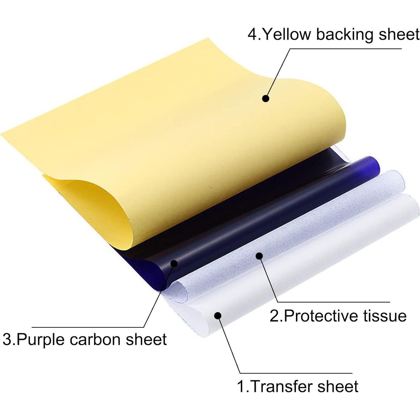 Kit de Piel de Práctica de Tatuaje 3MM + 10 Papeles Transferencia