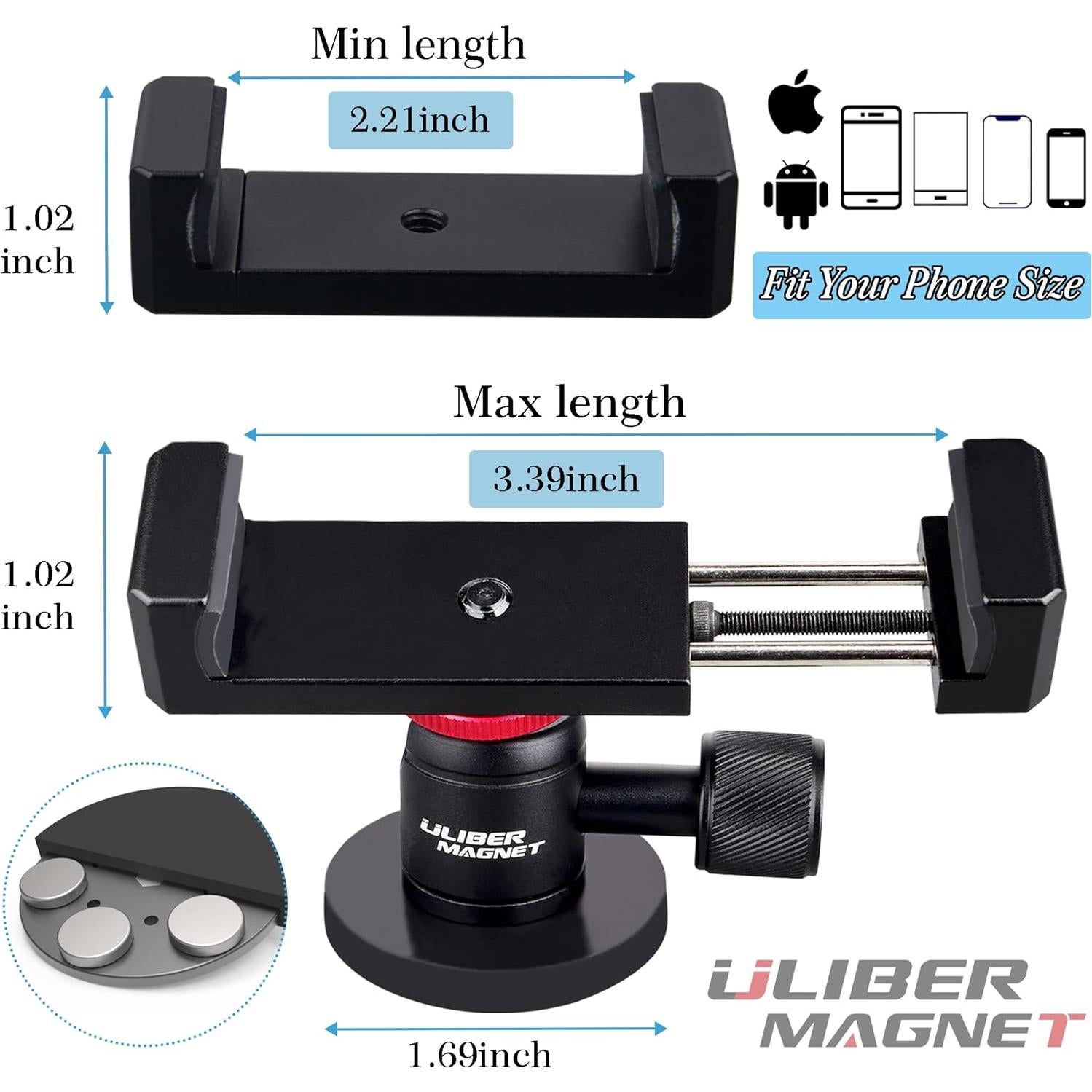 Soporte Magnético para Teléfono ULIBERMAGNET 360° Mini