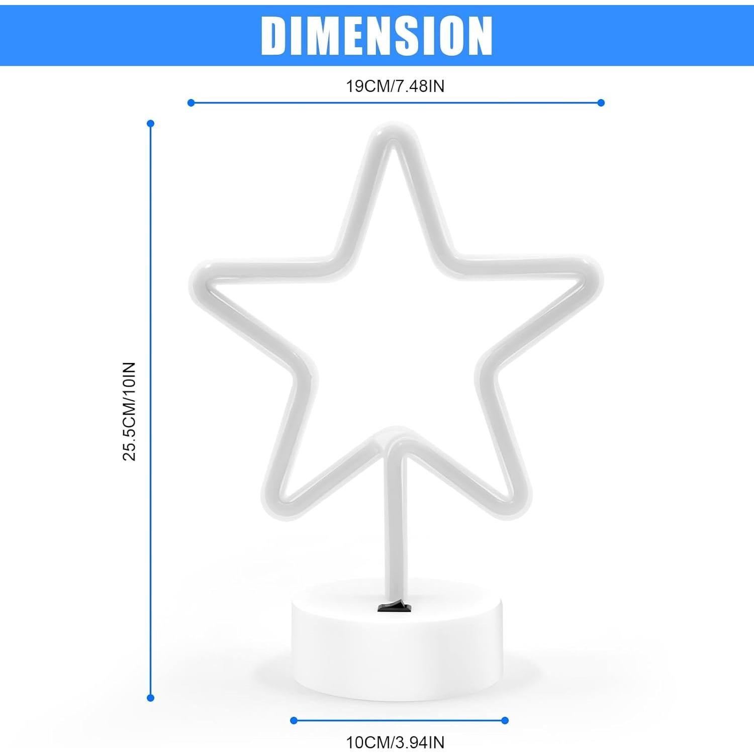 Luz de Neón Estrella Púrpura LED UrsaMajor 10x19cm