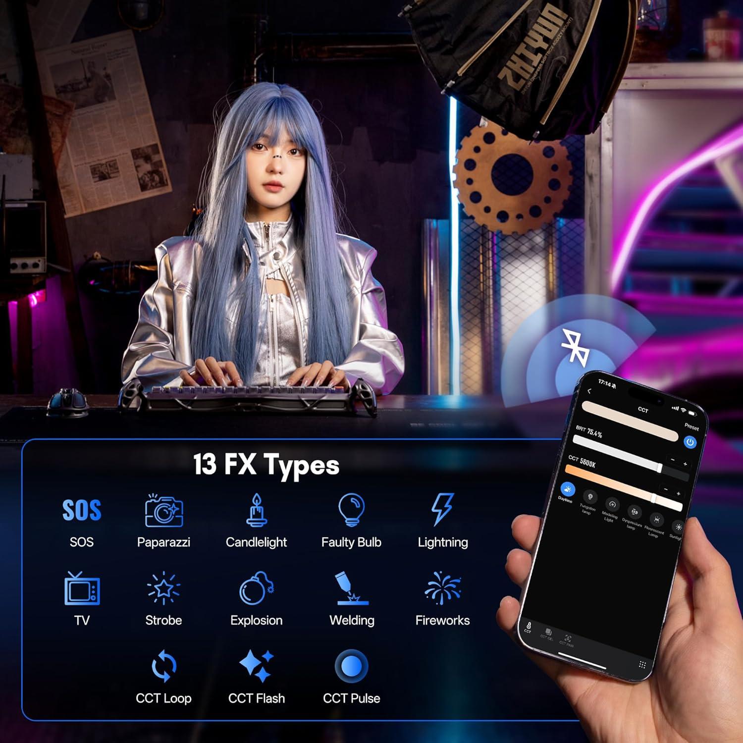 ZHIYUN CX50 Luz de Video LED 50W Bi-Color 2700K-6500K