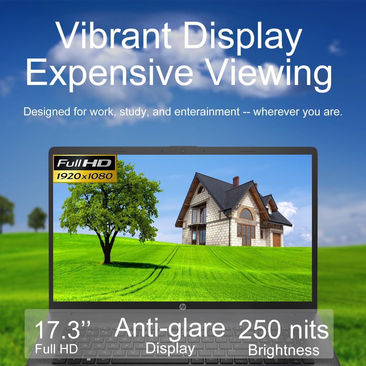 Laptop HP 17.3" FHD Antirreflejo Ryzen 7 64GB RAM 2TB SSD