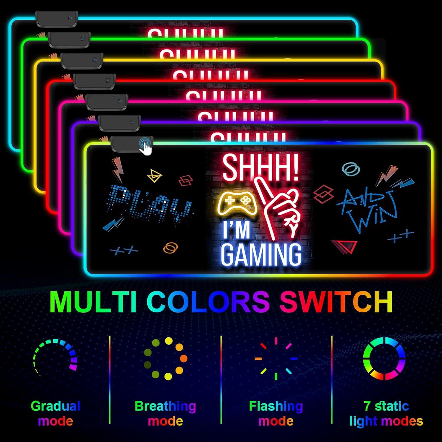 Alfombrilla de Ratón RGB FoBianJie 80x30cm 13 Modos Iluminación