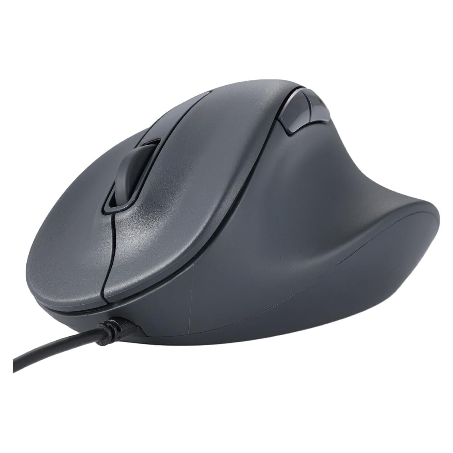 Ratón USB Ergonómico Elecom M-XGM30UBSKBK, Clic Silencioso, 2000DPI