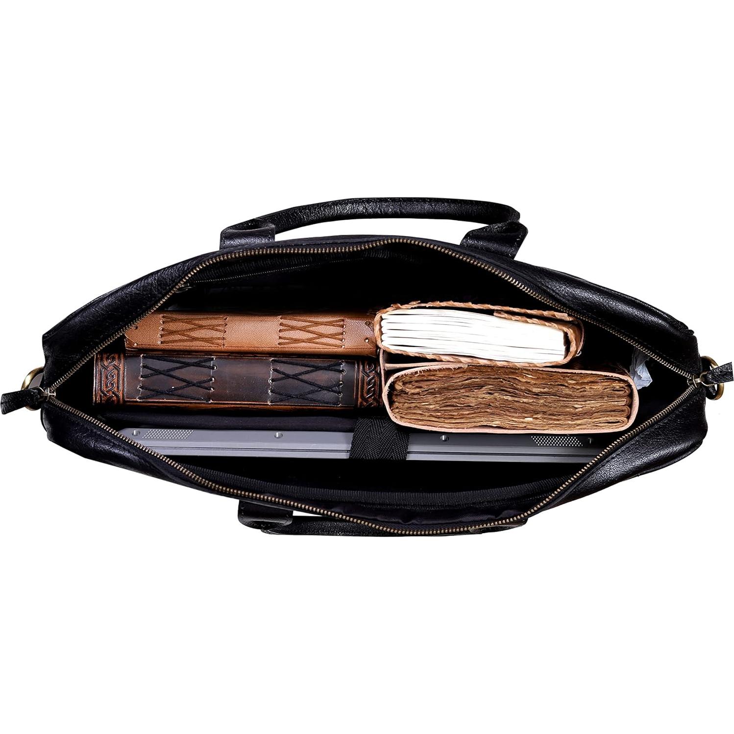 Bolsa de mano de cuero VC Vintage Couture 40.64 cm unisex