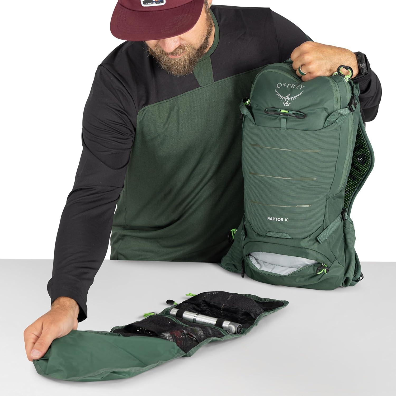 Mochila de Ciclismo Osprey Raptor 10L con Reservorio 2.5L Negro