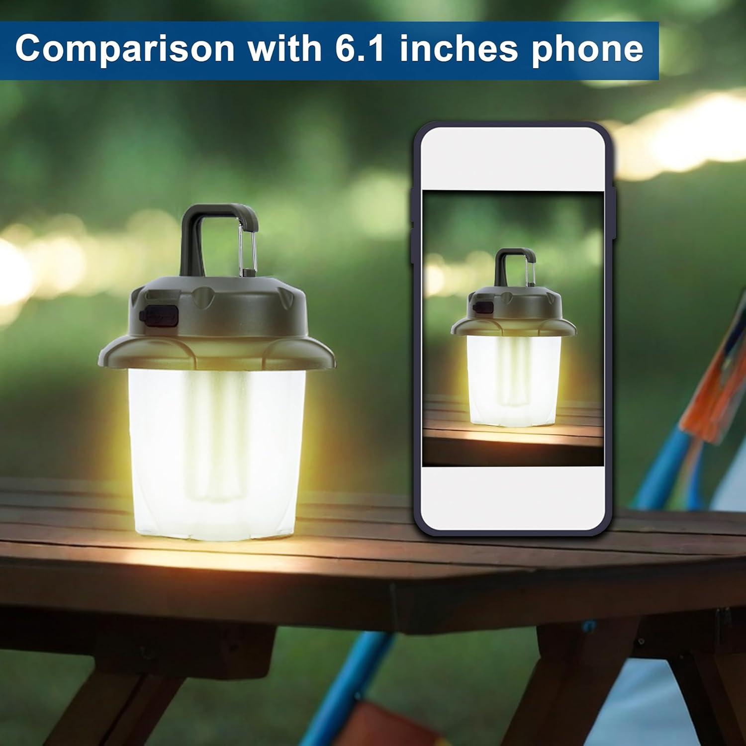 Linterna de Camping Recargable Geperll 450LM Verde Portátil