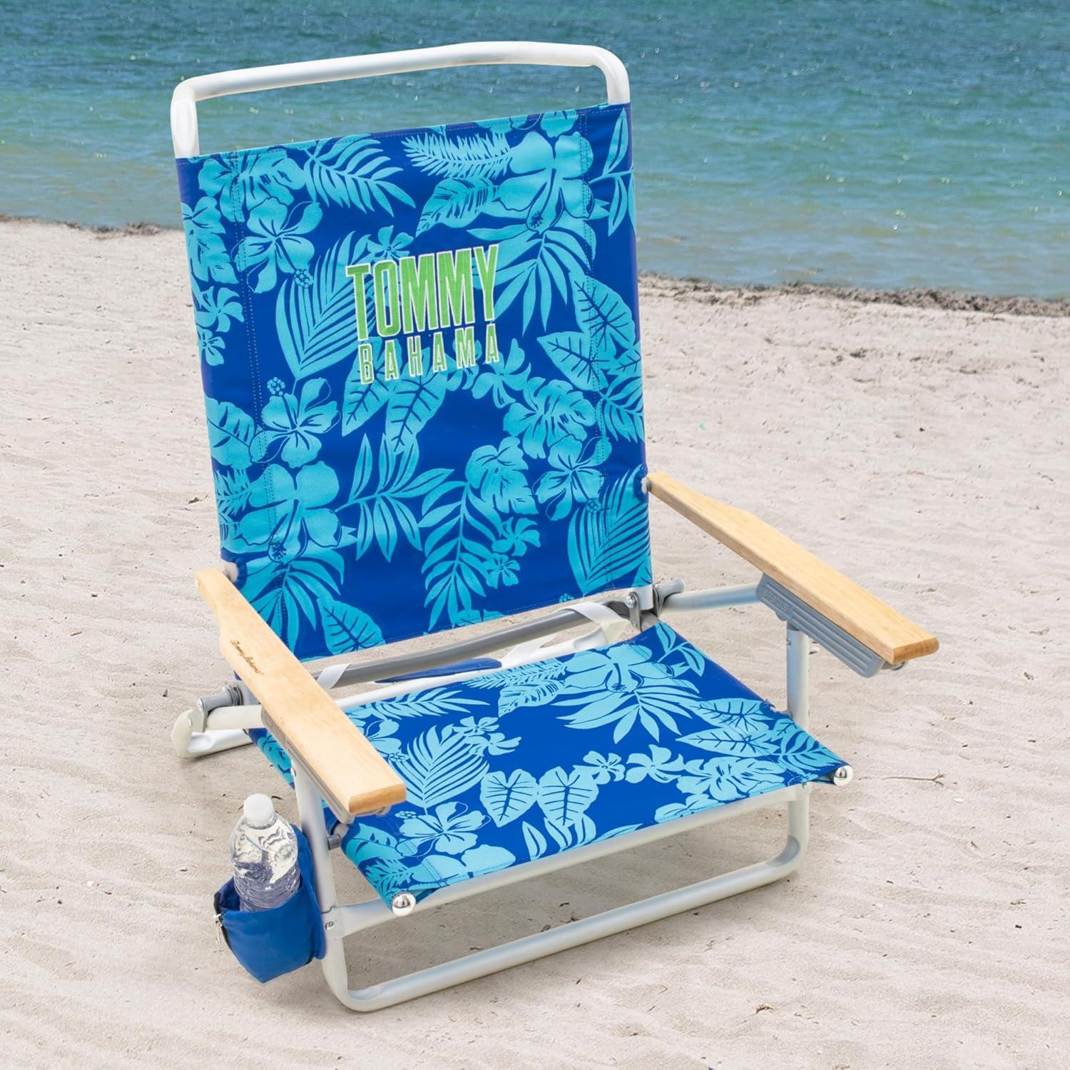 Silla de Playa Tommy Bahama 5 Posiciones con Portavasos