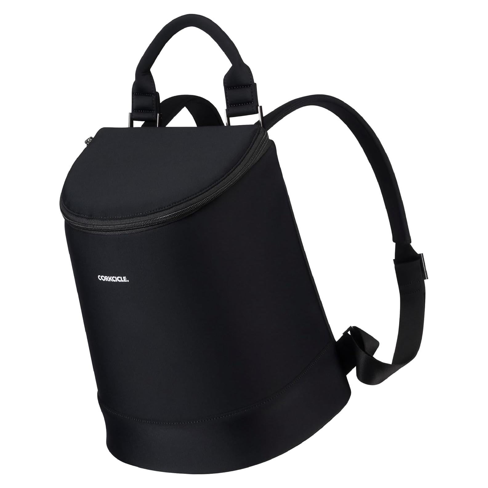 Mochila Cooler Aislada Corkcicle Eola Neopreno Negro 2 Botellas