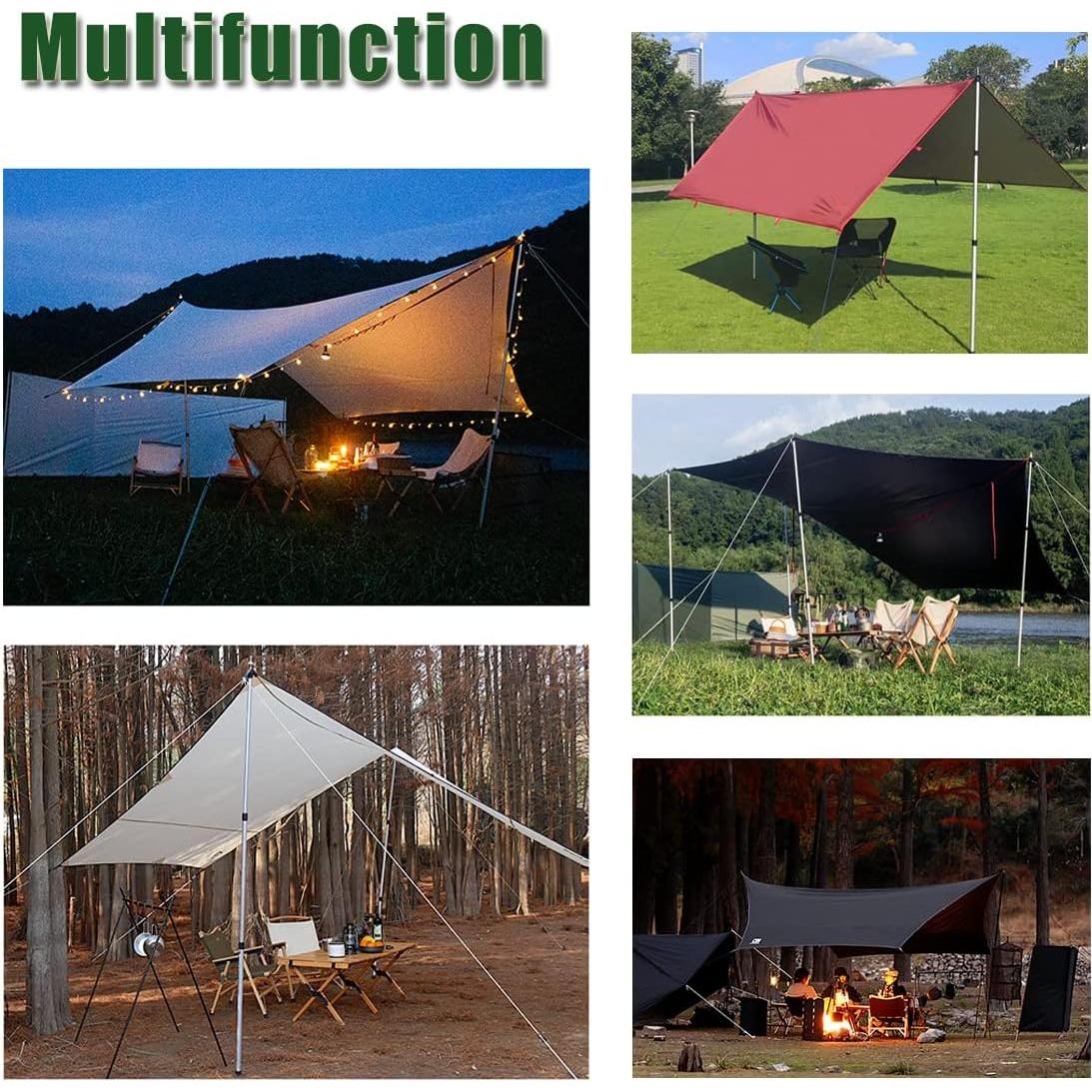 Poste de Camping Ajustable HIKEMAN Aluminio 90-230cm 4 Piezas