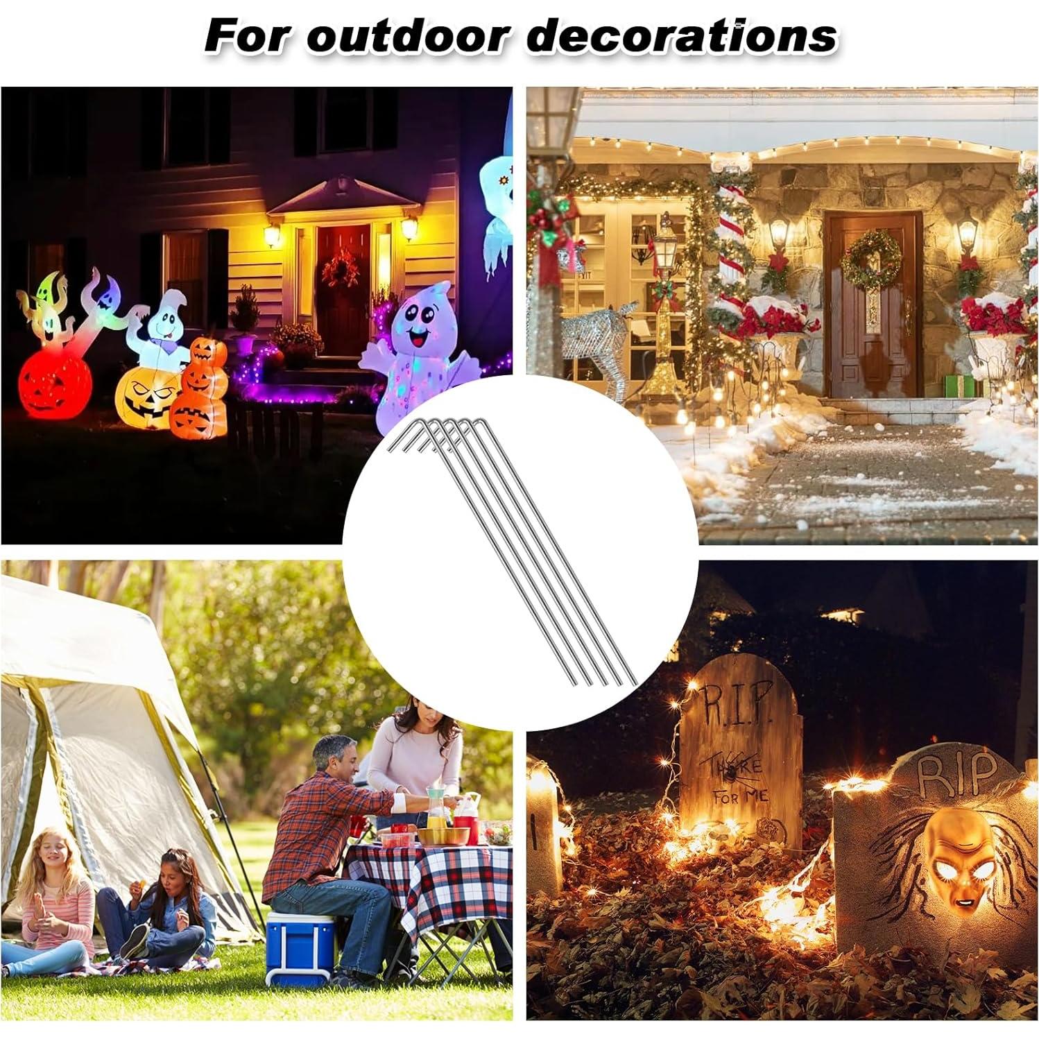 Estacas de Tienda FEED GARDEN 50 Piezas Metal 18 cm Alta Resistencia