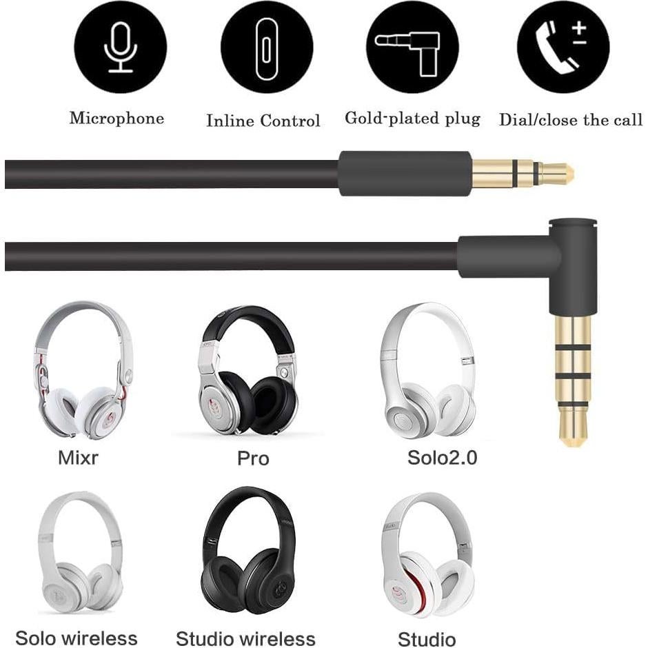 Cable de Audio de Reemplazo Tobysome para Beats Solo y Studio