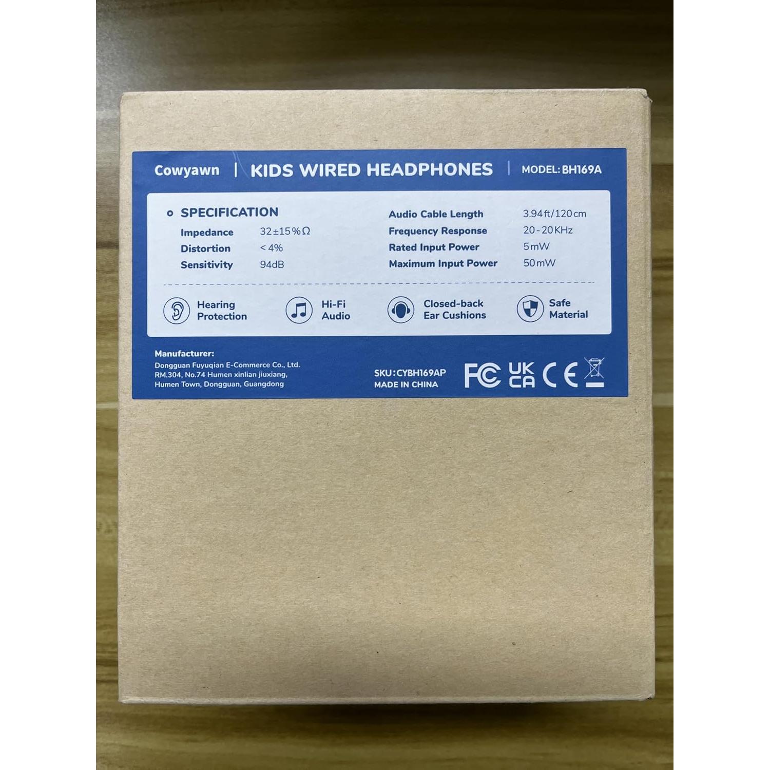 USB Type C Kids Headphones for School, Wired Toddler Headphones, 94dB Volume Limited, HD Stereo Sound, Foldable Lightweight On-Ear Wired Headphones for Kids/Children/Teens/Boys (Dark Blue)