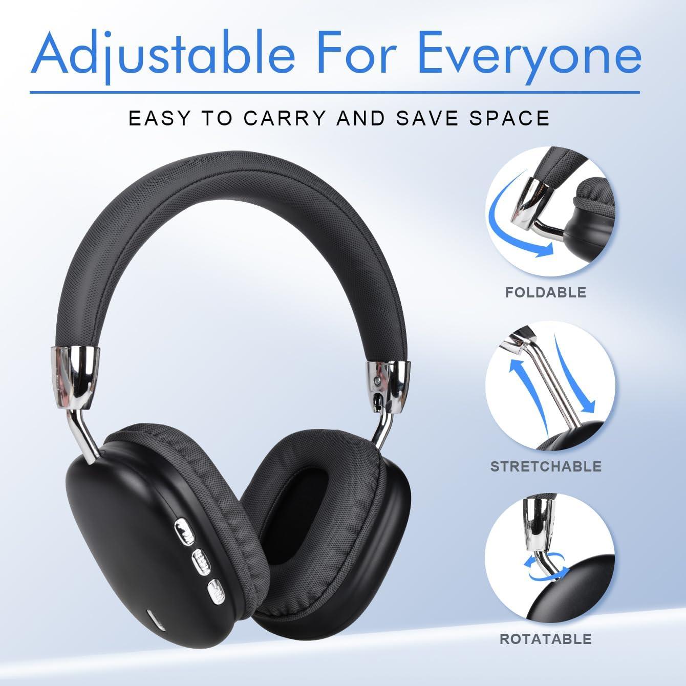 Auriculares Inalámbricos Bluetooth AYI B36 Over Ear HiFi Negro
