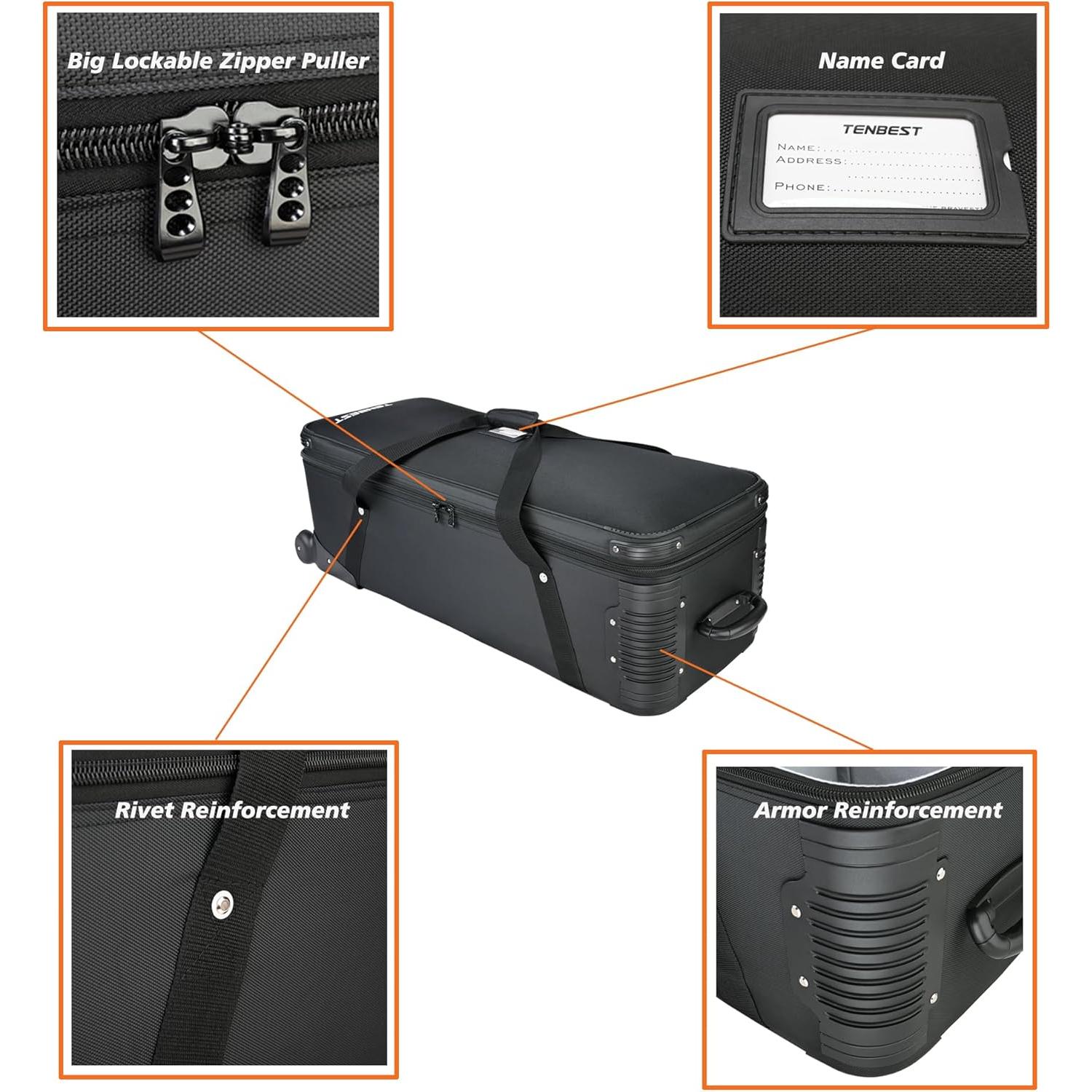 Bolsa Rodante para Cámara TENBEST 100cm con Ruedas y Divisores