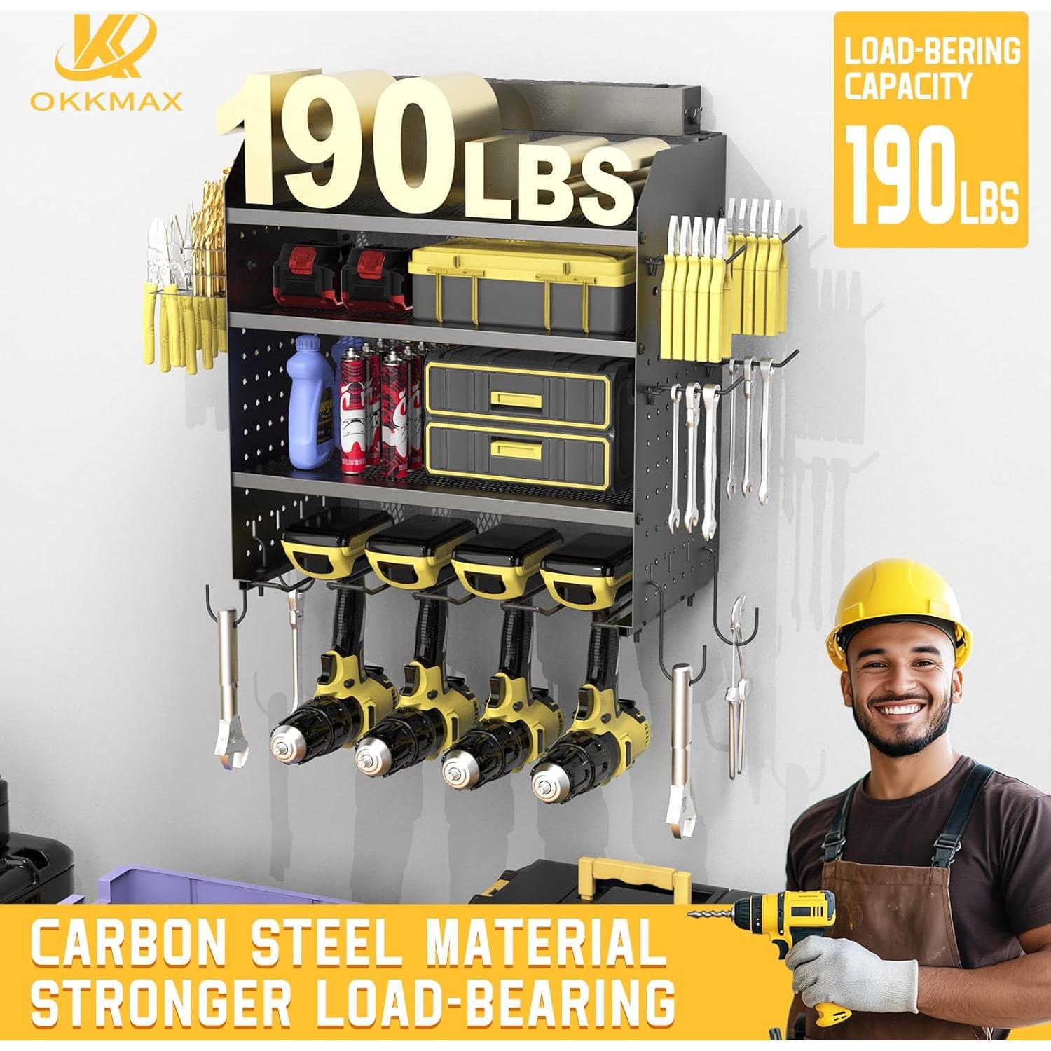 Soporte de Taladro Montado en Pared OKKMAX 4 Capas 86kg