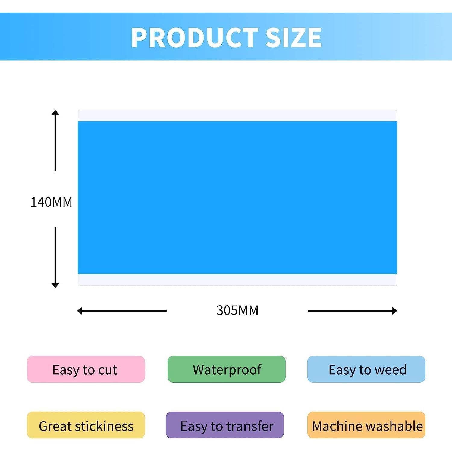 Vinilo Permanente MeYuxg para Cricut Joy 30 Hojas 14x30.5cm