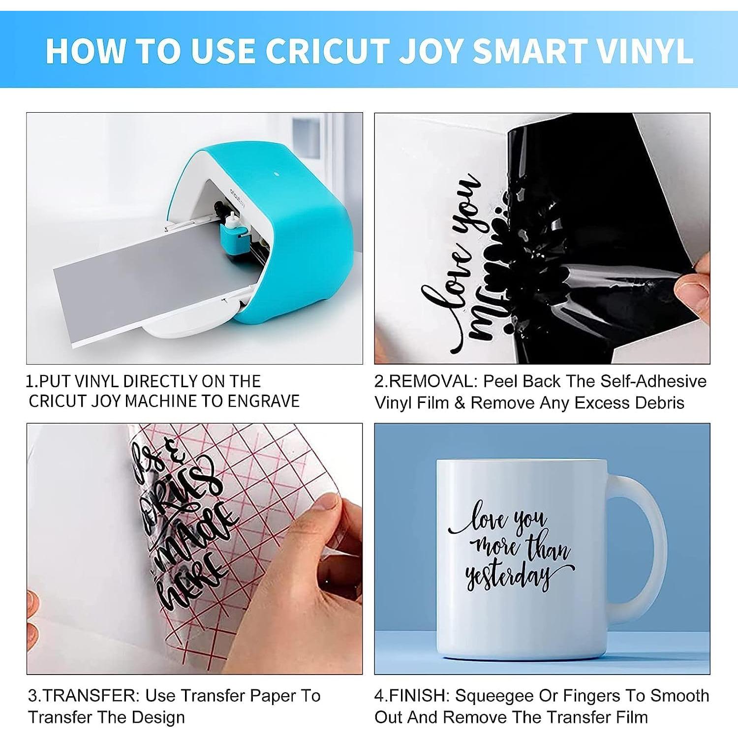 Vinilo Permanente MeYuxg para Cricut Joy 30 Hojas 14x30.5cm