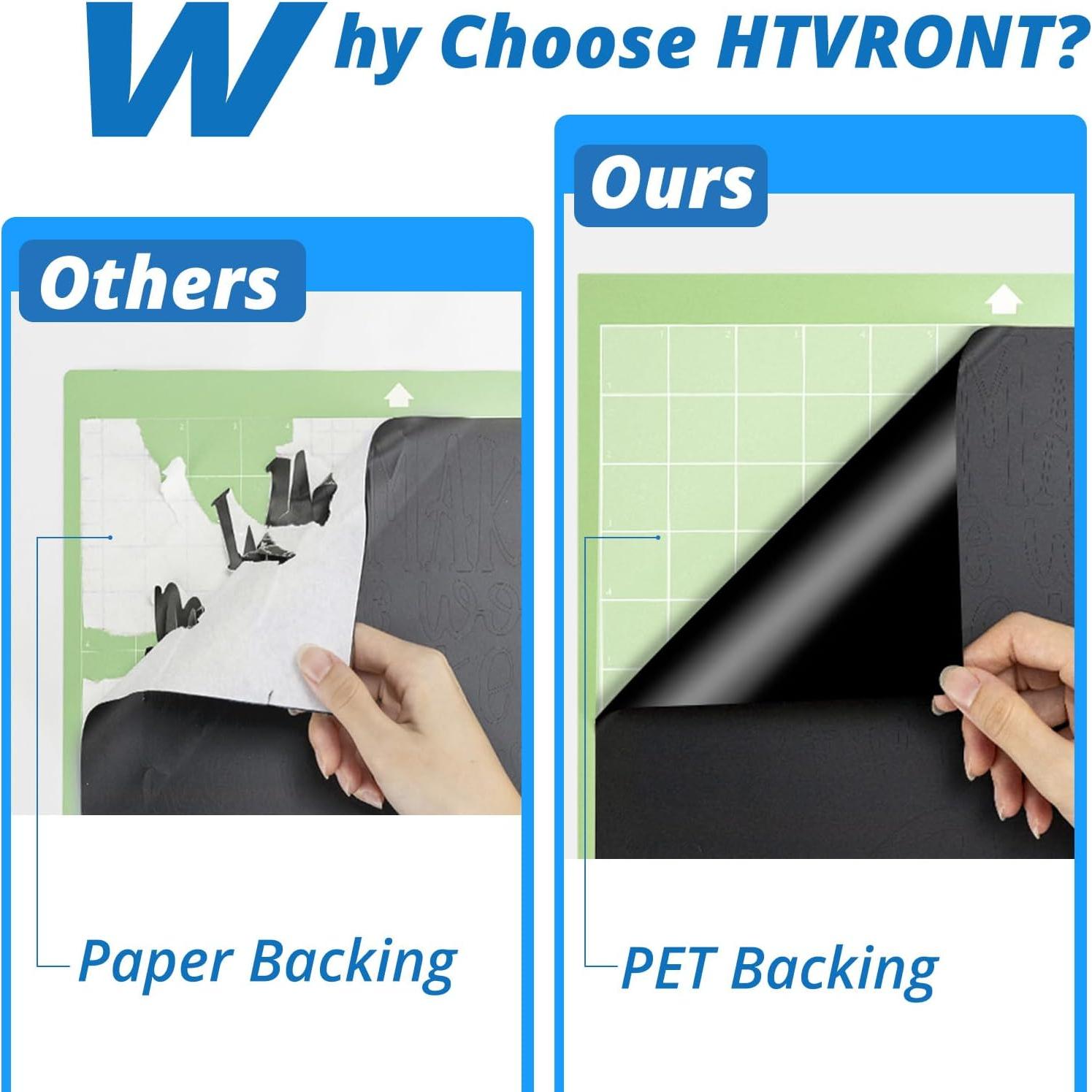 Vinilo Permanente Negro HTVRONT 30.48 cm x 9.14 m para Cricut