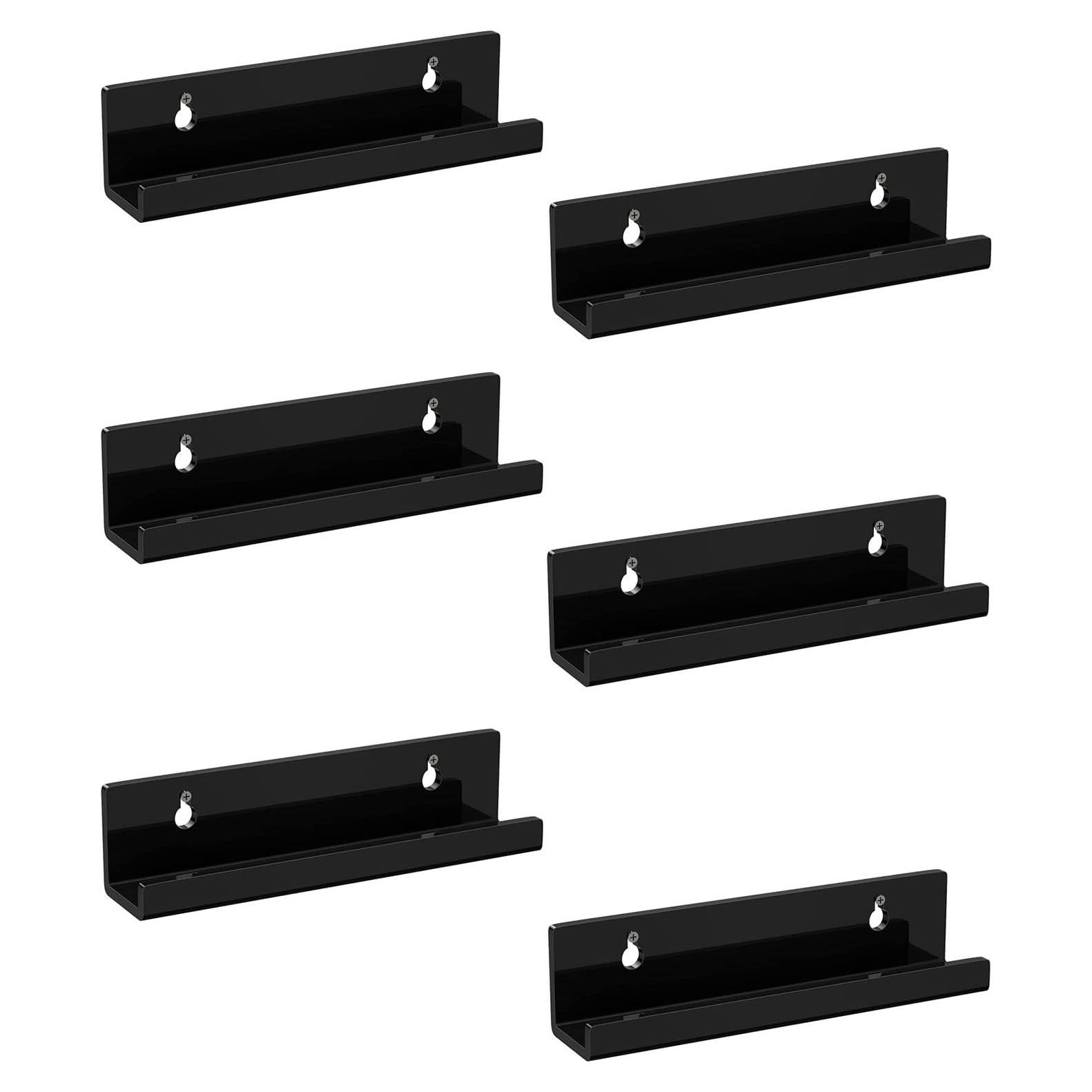 Estantería Flotante Sooyee 6 Pack 7 Pulgadas Negra para Niños