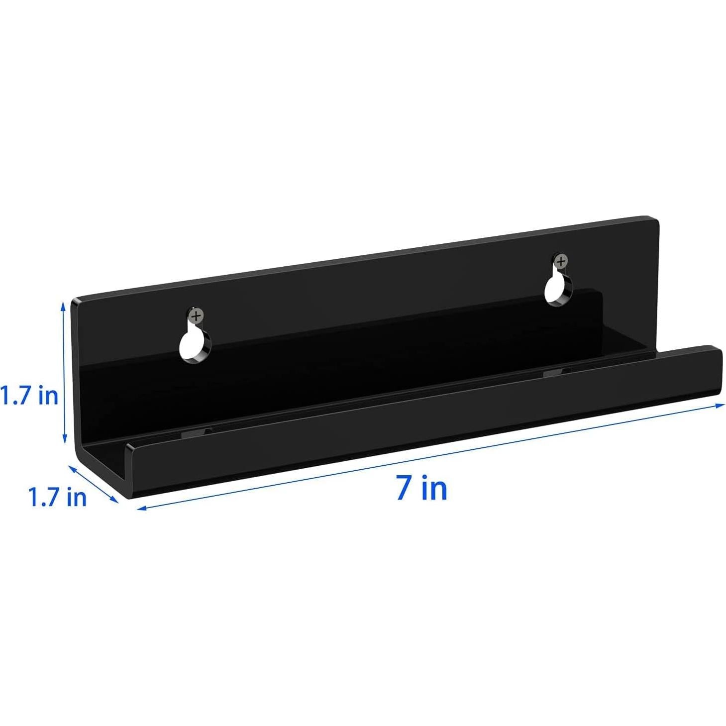 Estantería Flotante Sooyee 6 Pack 7 Pulgadas Negra para Niños