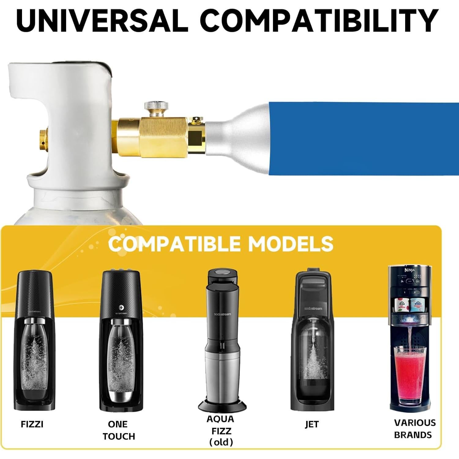 Adaptador de Recarga CO2 CGA320 para Fizzi One Touch Jet