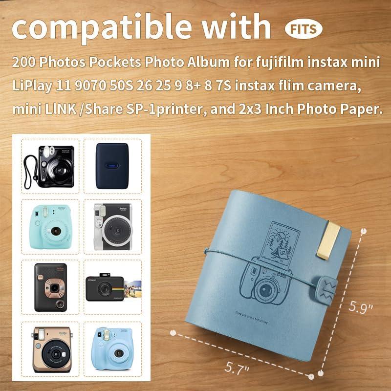 Álbum de Fotos Instantáneas JUCE lifecollector 200 Fotos Azul