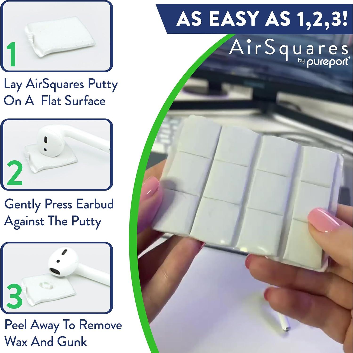 Pasta de Limpieza AirSquares para Auriculares - Paquete de 12