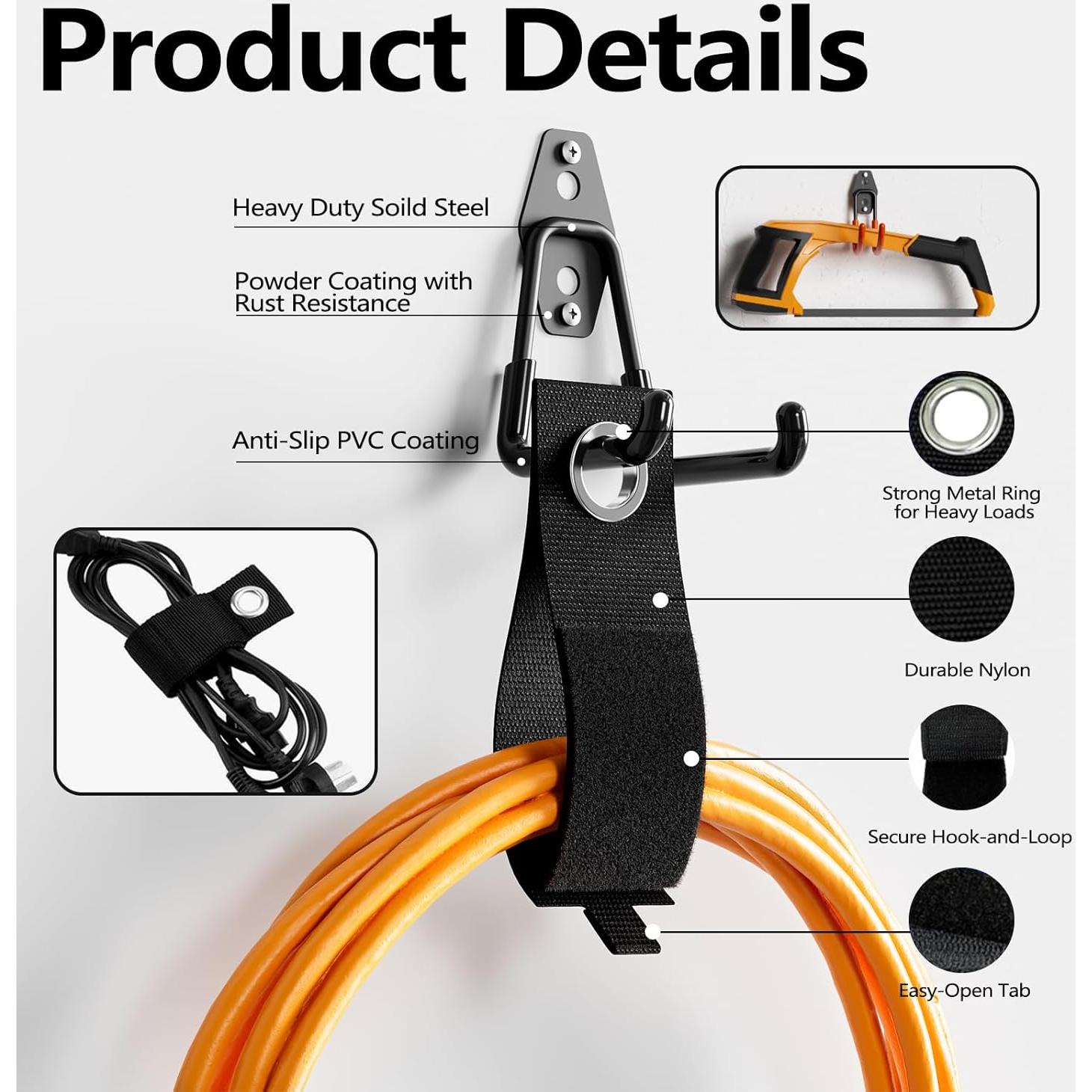 Ganchos de Almacenamiento HSTMYFS para Garaje - 10 Piezas 35kg